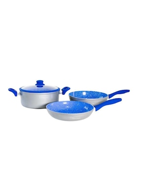 Batería de cocina Cooks Master de aluminio antiadherente cerámica 4 piezas