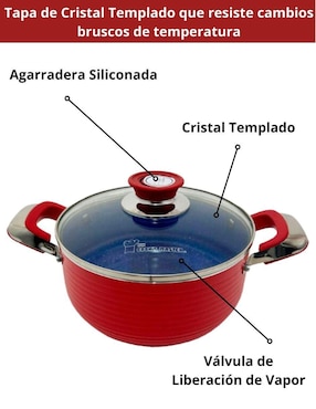 Batería de cocina Cooks Master de aluminio antiadherente minerales naturales 15 piezas
