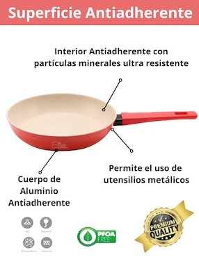 Set de sartenes Cooks Master Swiss Silver Mármol de aluminio 3 piezas