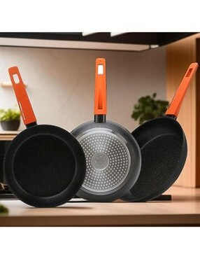 Set de sartenes Cooks Master Greblon de aluminio 3 piezas