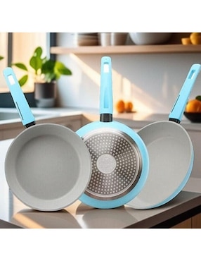 Set de sartenes Cooks Master Mármol de aluminio 3 piezas