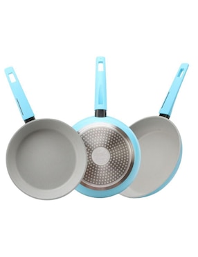 Set de sartenes Cooks Master Mármol de aluminio 3 piezas