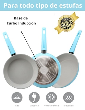 Set de sartenes Cooks Master Mármol de aluminio 3 piezas