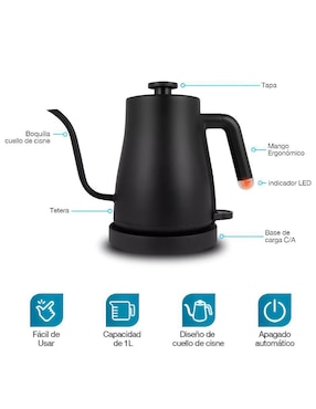 Tetera eléctrica Wünd de acero inoxidable