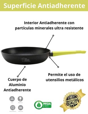 Set de sartenes Cooks Master Greblon de aluminio 3 piezas