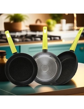 Set de sartenes Cooks Master Greblon de aluminio 3 piezas