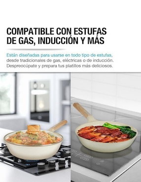 Batería de cocina Casa Litus Cairo de cerámica antiadherente cerámica 10 piezas