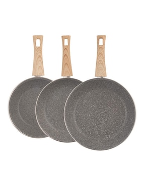 Set de sartenes Vasconia Prime de acero vitrificado 3 piezas