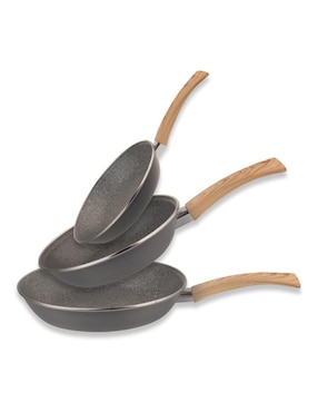 Set de sartenes Vasconia Prime de acero vitrificado 3 piezas