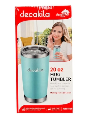 Termo Decakila de acero inoxidable Pastel con tapa doble rosca 591 ml