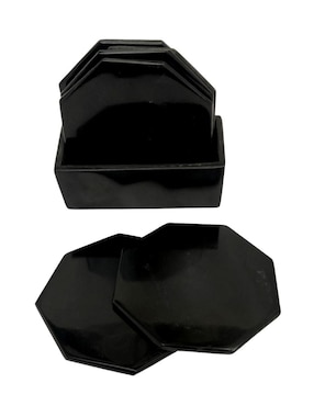 Set de portavasos Marmoliere de mármol 7 piezas