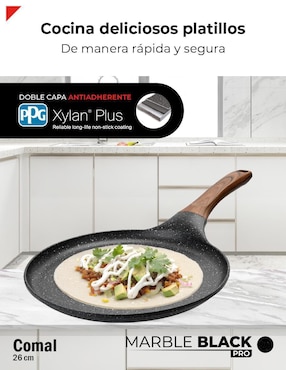 Comal Bogner Marble Black Pro aluminio