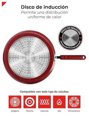 Comal Bogner Marble Red Pro aluminio