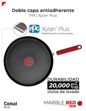Comal Bogner Marble Red Pro aluminio