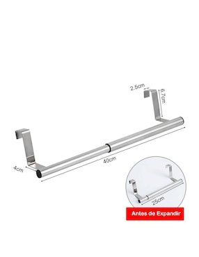 Toallero de puerta Happy Ware de acero inoxidable