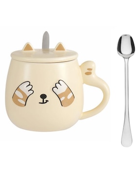 Taza con tapa Happy Ware 3 piezas