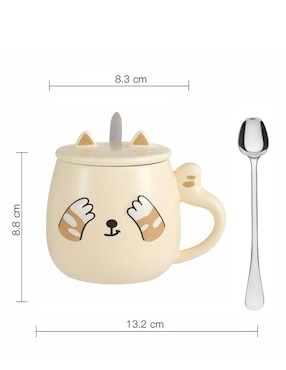 Taza con tapa Happy Ware 3 piezas