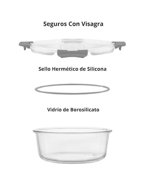 Set contenedores Magma Life de vidrio 24 piezas