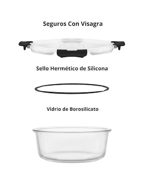 Set contenedores Magma Life de vidrio 24 piezas