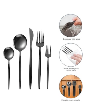 Set cubiertos Wünd de acero inoxidable 30 piezas