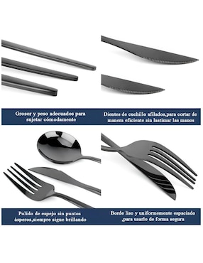 Set cubiertos Wünd de acero inoxidable 30 piezas