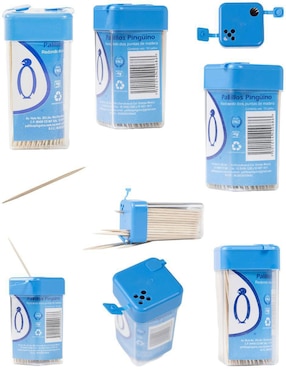 Porta palillos Pingüino de madera