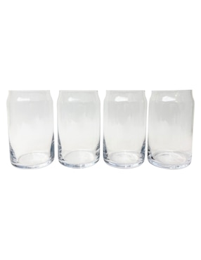 Set vasos Kitchen Lab de vidrio con 4 piezas