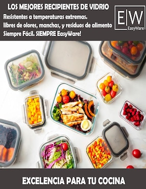 Set contenedores Easyware Jumbo de vidrio 6 piezas