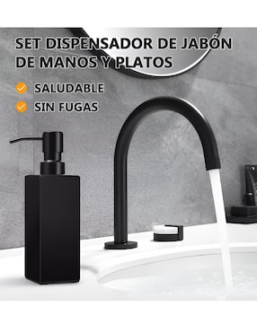 Set dosificador jabón convencional Wünd de vidrio