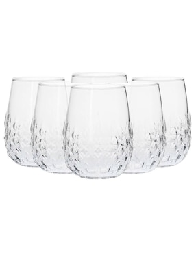 Set vasos Borgonovo Gaudi de vidrio con 6 piezas