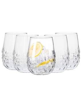 Set vasos Borgonovo Gaudi de vidrio con 6 piezas