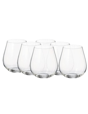 Set vasos Bohemia Columba de vidrio con 6 piezas