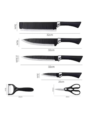 Set de cuchillos utilitario Myrva kitchen 6 piezas