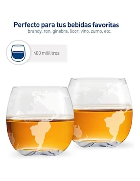 Set de tequileros Bluelander de vidrio con 6 piezas