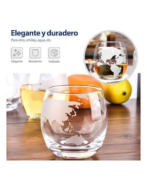 Set de tequileros Bluelander de vidrio con 6 piezas