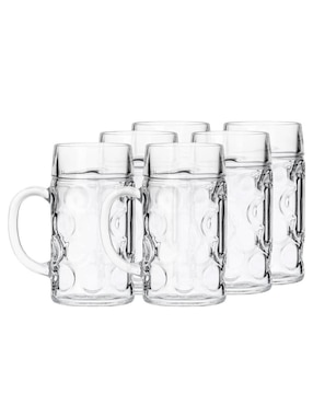 Set De Vasos Para Cerveza Borgonovo Don De Vidrio Con 6 Piezas