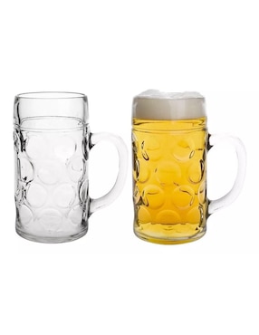 Set vasos cerveceros Borgonovo Don de vidrio con 6 piezas