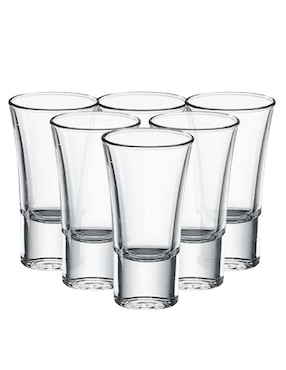 Set De Vasos Tequilero Borgonovo Senior De Vidrio Con 6 Piezas