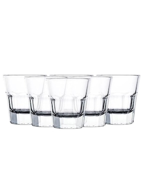 Set De Vasos Tequilero Borgonovo London De Vidrio Con 6 Piezas