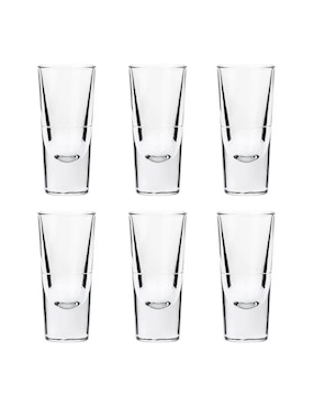 Set De Vasos Tequilero Borgonovo Rocky De Vidrio Con 6 Piezas