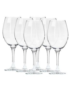 Set De Copas Para Vino Borgonovo Signoria De Vidrio 6 Piezas