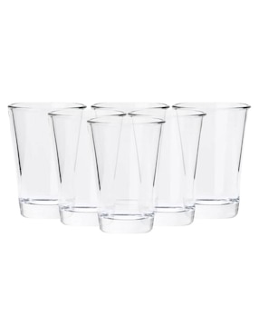 Set de tequileros Borgonovo Conic de vidrio con 6 piezas