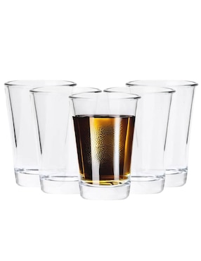 Set de tequileros Borgonovo Conic de vidrio con 6 piezas
