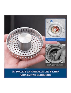 Coladera para tarja MS Home de acero inoxidable HT-TARJA-ACERO