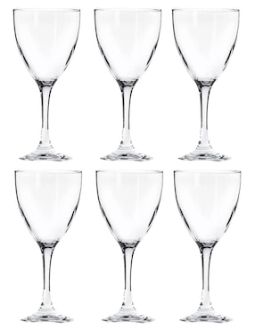 Set De Copas Para Vino Borgonovo Venere De Vidrio 6 Piezas