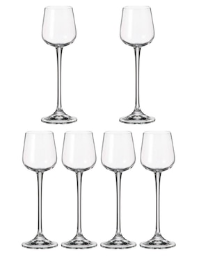 Set de copas para licor Bohemia Ardea de vidrio