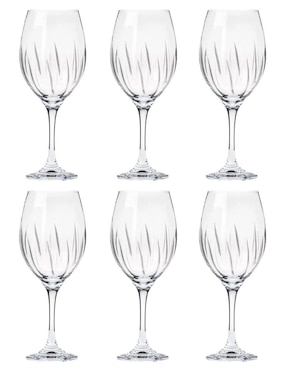 Set De Copas Para Vino Borgonovo Mistral De Vidrio 6 Piezas