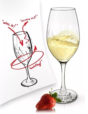 Set de copas para vino Borgonovo Mistral de vidrio