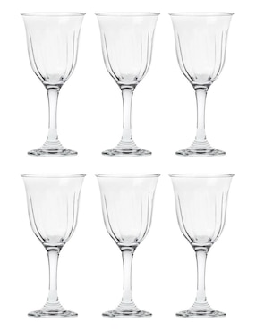 Set De Copas Para Vino Borgonovo Giglio De Vidrio 6 Piezas