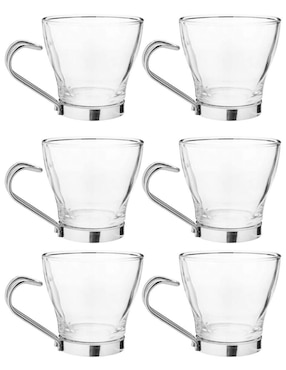 Set De Tazas Espresso Borgonovo Debora 6 Piezas